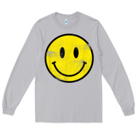 Moon Dust vintage retro happy smiley face 80's 90's aesthetic t shirt Long Sleeve Tee - linhVisuals