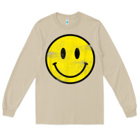 Vintage Retro Happy Smiley Face 80's 90's Aesthetic T Shirt Long Sleeve Tee | Teevron
