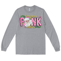 Heather Grey dreaming of a pink christmas Long Sleeve Tee - CowhideDigitalArt
