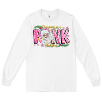 White dreaming of a pink christmas Long Sleeve Tee - CowhideDigitalArt