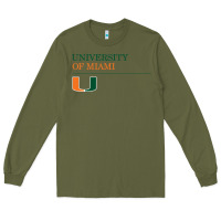 Army Green The university of miami Long Sleeve Tee - linhVisuals