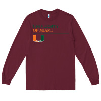 Burgundy The university of miami Long Sleeve Tee - linhVisuals