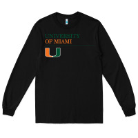 Black The university of miami Long Sleeve Tee - linhVisuals