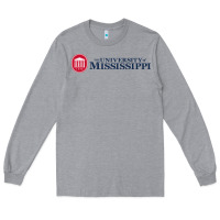Heather Grey The university of mississippi Long Sleeve Tee - linhVisuals