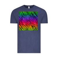 Vintage Denim colorful zebra seamless pattern Vintage Tee - BundleAndBundleShop