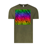 Vintage Olive colorful zebra seamless pattern Vintage Tee - BundleAndBundleShop
