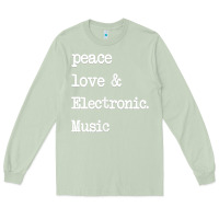 Matcha peace love & electronic music  edm techno t shirt Long Sleeve Tee - linhVisuals