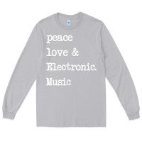 Moon Dust peace love & electronic music  edm techno t shirt Long Sleeve Tee - linhVisuals