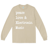 Mushroom peace love & electronic music  edm techno t shirt Long Sleeve Tee - linhVisuals