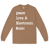 Toasted Coconut peace love & electronic music  edm techno t shirt Long Sleeve Tee - linhVisuals