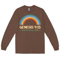 Chestnut genesis 913 god's promise faithfully rainbow bible verse t shirt Long Sleeve Tee - linhVisuals