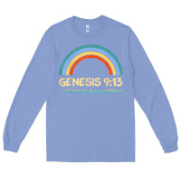 Colony Blue genesis 913 god's promise faithfully rainbow bible verse t shirt Long Sleeve Tee - linhVisuals