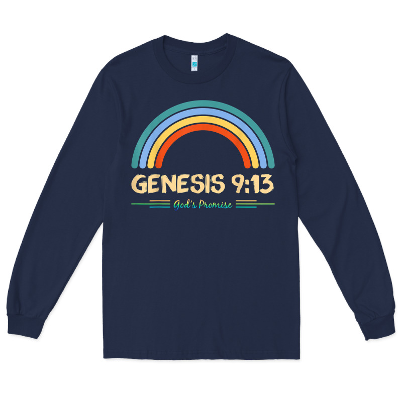 Genesis 913 God's Promise Faithfully Rainbow Bible Verse T Shirt Long Sleeve Tee by linhVisuals | Teevron