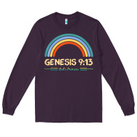 Plum genesis 913 god's promise faithfully rainbow bible verse t shirt Long Sleeve Tee - linhVisuals