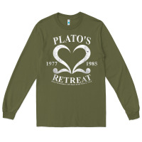 Army Green plato retreat club vintage retro nyc t shirt Long Sleeve Tee - linhVisuals