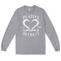 Heather Grey plato retreat club vintage retro nyc t shirt Long Sleeve Tee - linhVisuals