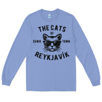 Colony Blue cats of downtown reykjavik t shirt Long Sleeve Tee - linhVisuals