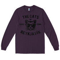 Plum cats of downtown reykjavik t shirt Long Sleeve Tee - linhVisuals