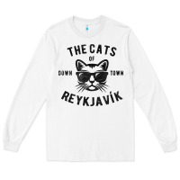 White cats of downtown reykjavik t shirt Long Sleeve Tee - linhVisuals