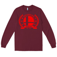 Burgundy super smash bros smash club Long Sleeve Tee - linhVisuals