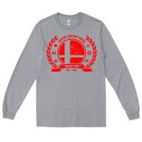 Heather Grey super smash bros smash club Long Sleeve Tee - linhVisuals