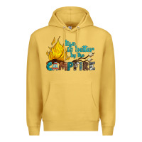 Antique Gold life is better by the campfire Premium Hoodie - Artiststas