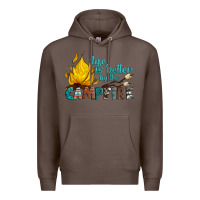 Coffee life is better by the campfire Premium Hoodie - Artiststas