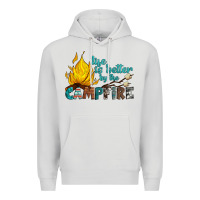 Dove Grey life is better by the campfire Premium Hoodie - Artiststas