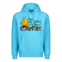 Ocean Blue life is better by the campfire Premium Hoodie - Artiststas