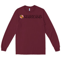 Burgundy University of Maryland, College Park, Long Sleeve Tee - linhVisuals