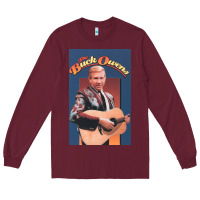 Burgundy the buck owens collection Long Sleeve Tee - linhVisuals