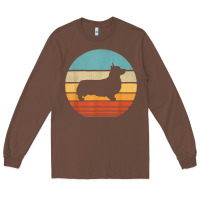 Chestnut corgi retro vintage 60s 70s sunset dog lovers men women t shirt Long Sleeve Tee - linhVisuals