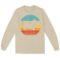 Mushroom corgi retro vintage 60s 70s sunset dog lovers men women t shirt Long Sleeve Tee - linhVisuals