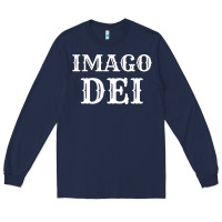 Navy imago dei image of god christian t shirt reformed jesus Long Sleeve Tee - linhVisuals