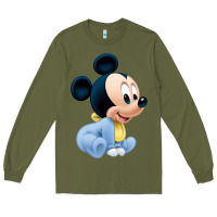Army Green baby micke  mouse Long Sleeve Tee - linhVisuals