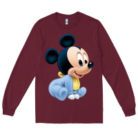 Burgundy baby micke  mouse Long Sleeve Tee - linhVisuals