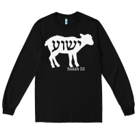 Black isaiah 53 lamb yeshua jesus t shirt Long Sleeve Tee - linhVisuals