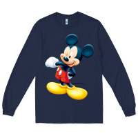 Navy micke mouse Long Sleeve Tee - linhVisuals