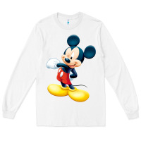 White micke mouse Long Sleeve Tee - linhVisuals