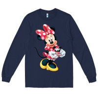 Navy minni mouse Long Sleeve Tee - linhVisuals