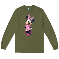 Army Green minni mouse Long Sleeve Tee - linhVisuals