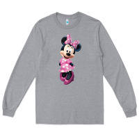 Heather Grey minni mouse Long Sleeve Tee - linhVisuals