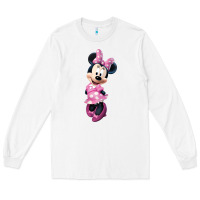 White minni mouse Long Sleeve Tee - linhVisuals