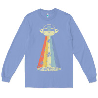 Colony Blue vintage alien weed pot leaf ufo abduction marijuana cannabis t shirt Long Sleeve Tee - linhVisuals