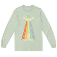 Matcha vintage alien weed pot leaf ufo abduction marijuana cannabis t shirt Long Sleeve Tee - linhVisuals