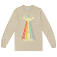 Mushroom vintage alien weed pot leaf ufo abduction marijuana cannabis t shirt Long Sleeve Tee - linhVisuals