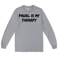Heather Grey padel is my therapy Long Sleeve Tee - linhVisuals