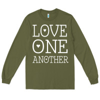 Army Green love one another jesus quote christian t shirt Long Sleeve Tee - linhVisuals