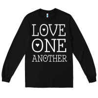 Black love one another jesus quote christian t shirt Long Sleeve Tee - linhVisuals