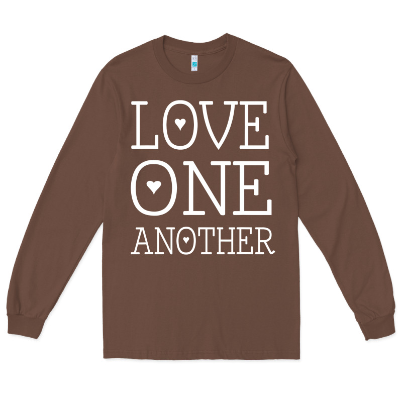 Love One Another Jesus Quote Christian T Shirt Long Sleeve Tee by linhVisuals | Teevron